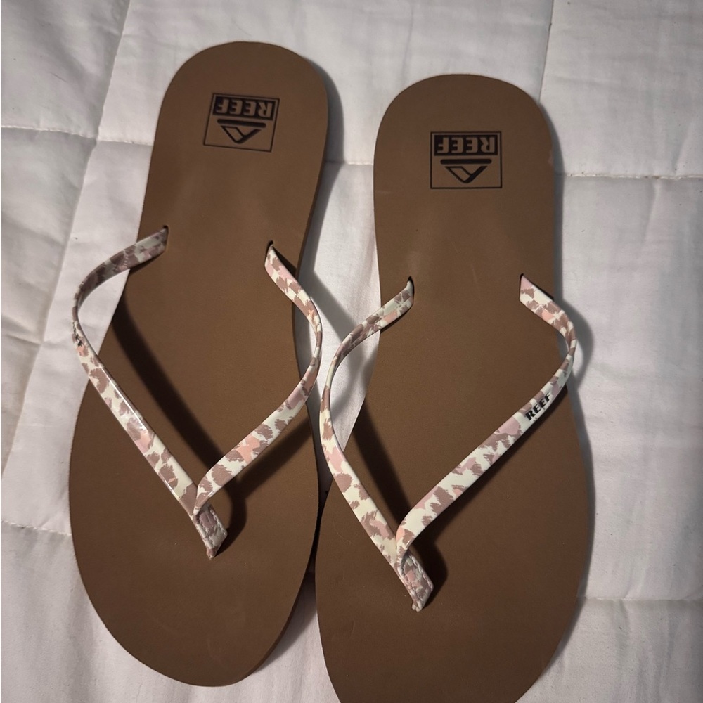 Reef Brown and Pink Sandals with Cushioned Footbed